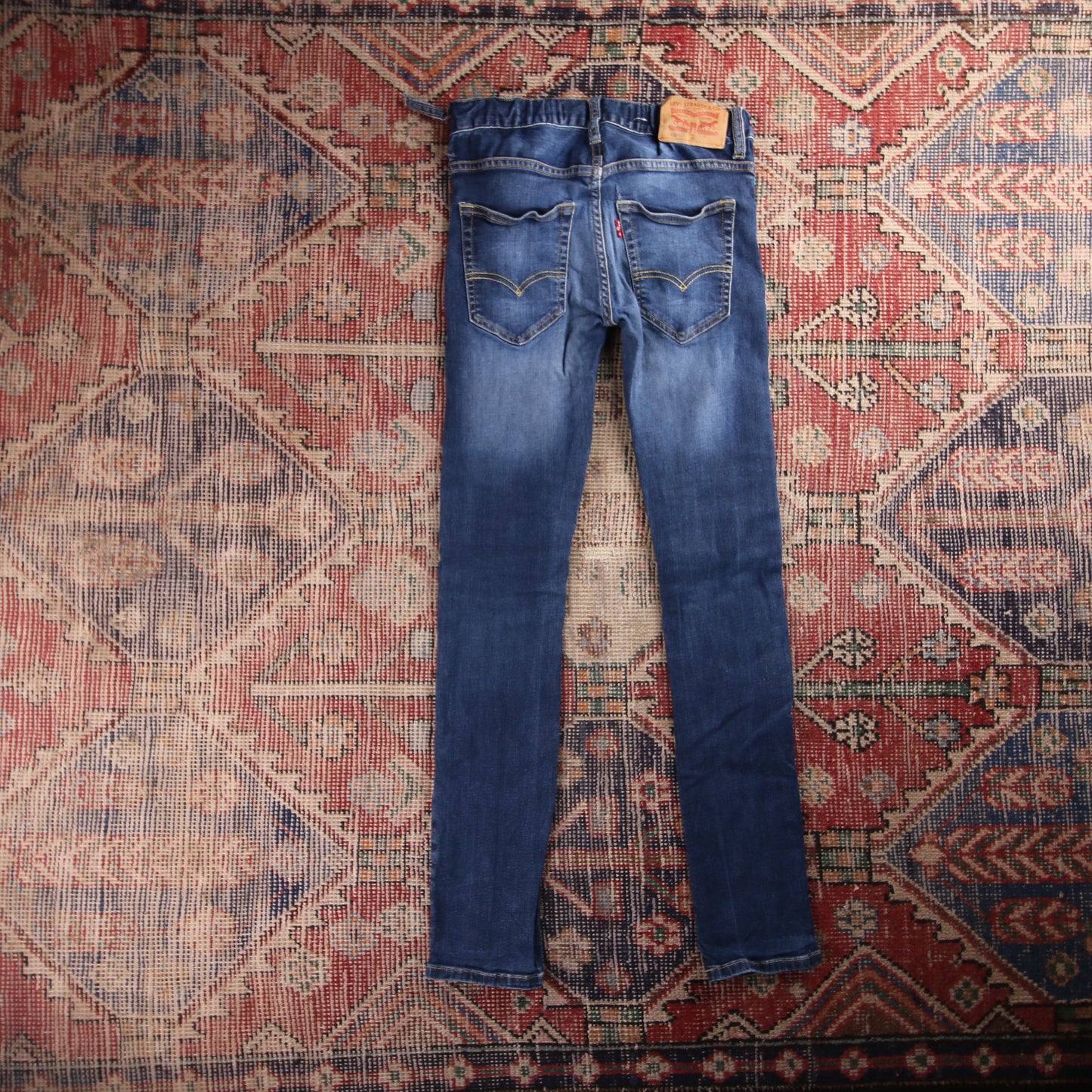 Levi's 520 Orange Tab W30 L28 Tapered Leg Slim Fit Blue Denim Jeans