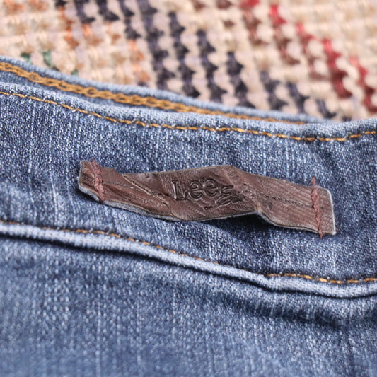 Lee W32 L30 Straight Leg Relaxed Fit Blue Denim Jeans