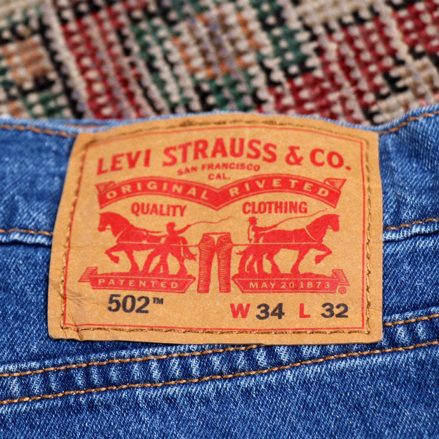 Levi's 502 W32 L31 Tapered Leg Regular Fit Blue Denim Jeans