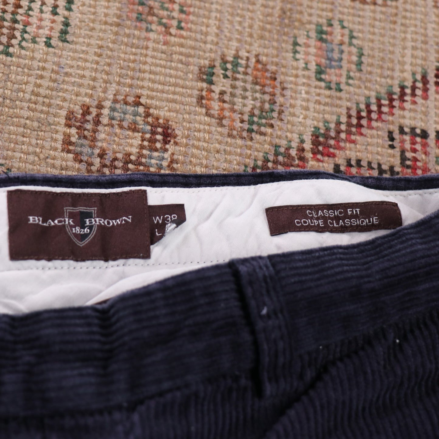 Unbranded W36 L28 Straight Leg Blue Corduroy Trousers