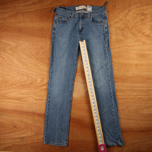 Levi's 505 Red Tab W28 L31 Straight Leg Regular Fit Blue Denim Jeans