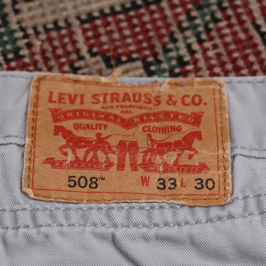Levi's 508 W34 L26 Tapered Leg Regular Fit Beige Denim Jeans