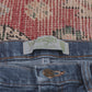 Wrangler W30 L30 Straight Leg Relaxed Fit Classic Ripped Style Blue Denim Jeans