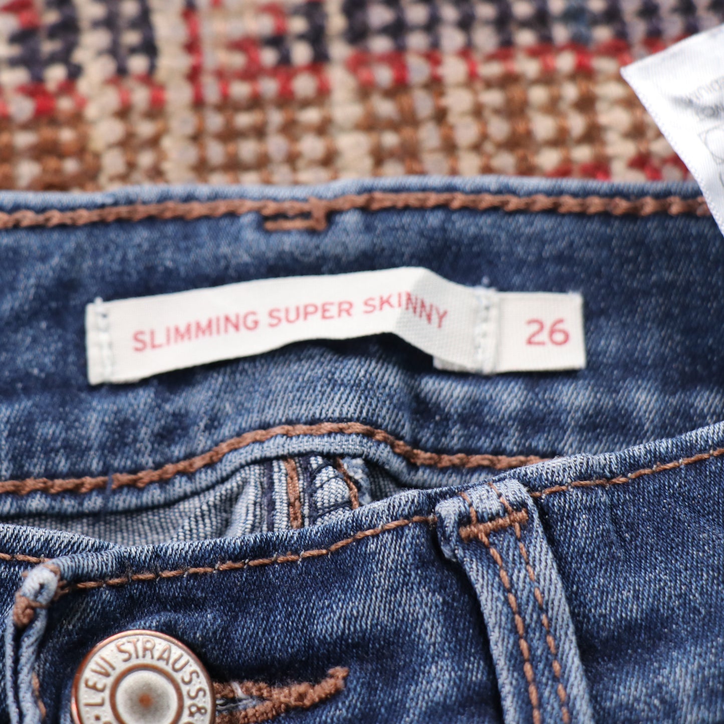 Levi's W26 L26 Skinny Blue Denim Jeans