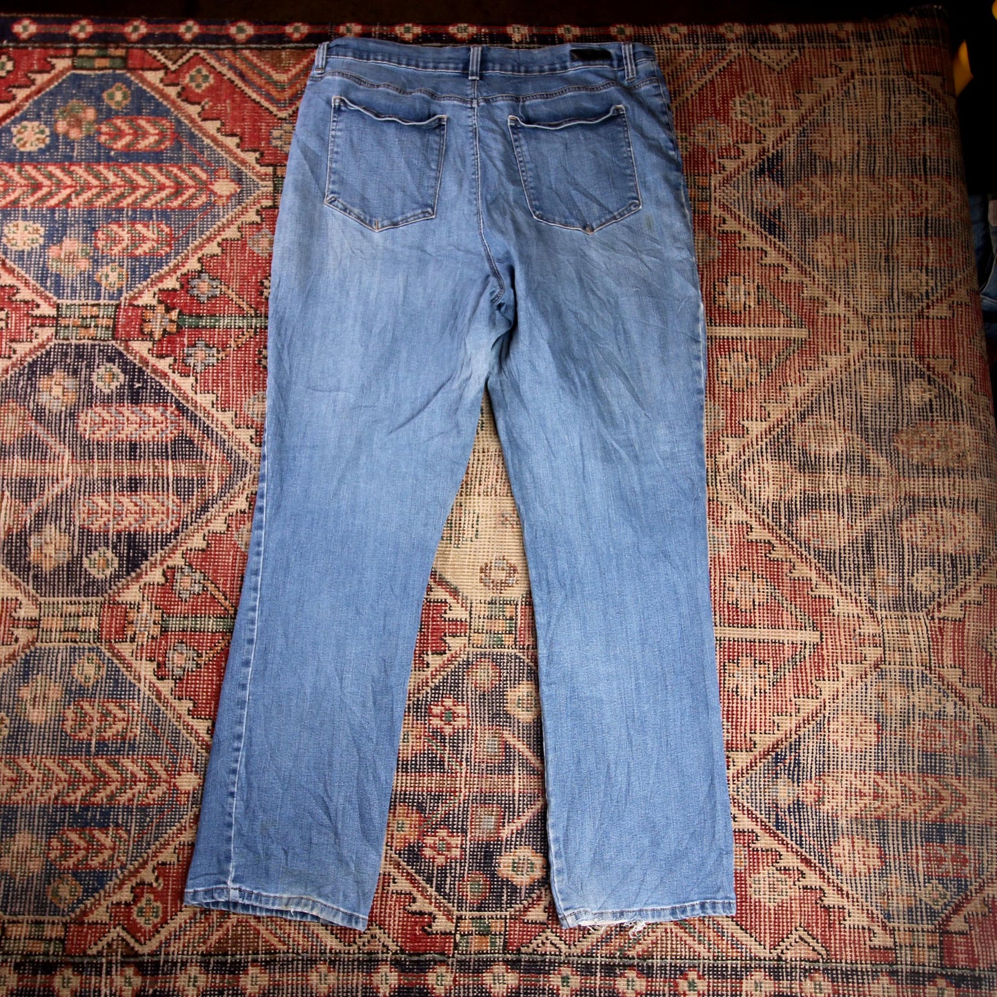 Lee W36 L30 Straight Leg Relaxed Fit Blue Denim Jeans