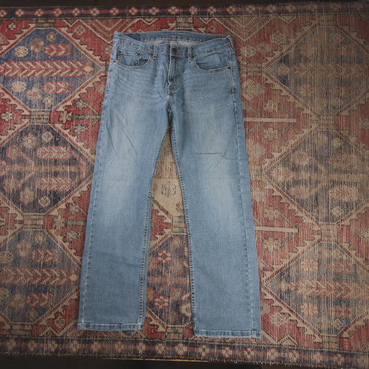 Levi's W32 L29 Straight Leg Relaxed Fit Blue Denim Jeans