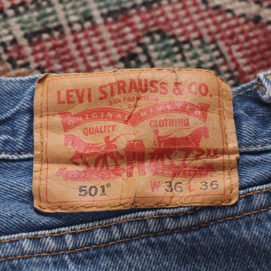 Levi's 501 W32 L32 Original Fit Blue Denim Jeans