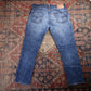 Levi's W34 L29 Straight Leg Classic Ripped Style Blue Denim Jeans