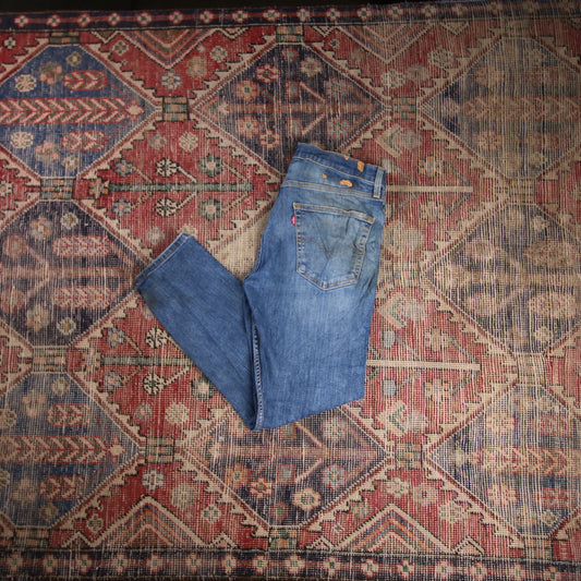 Levi's W34 L28 Slim Fit Blue Denim Jeans