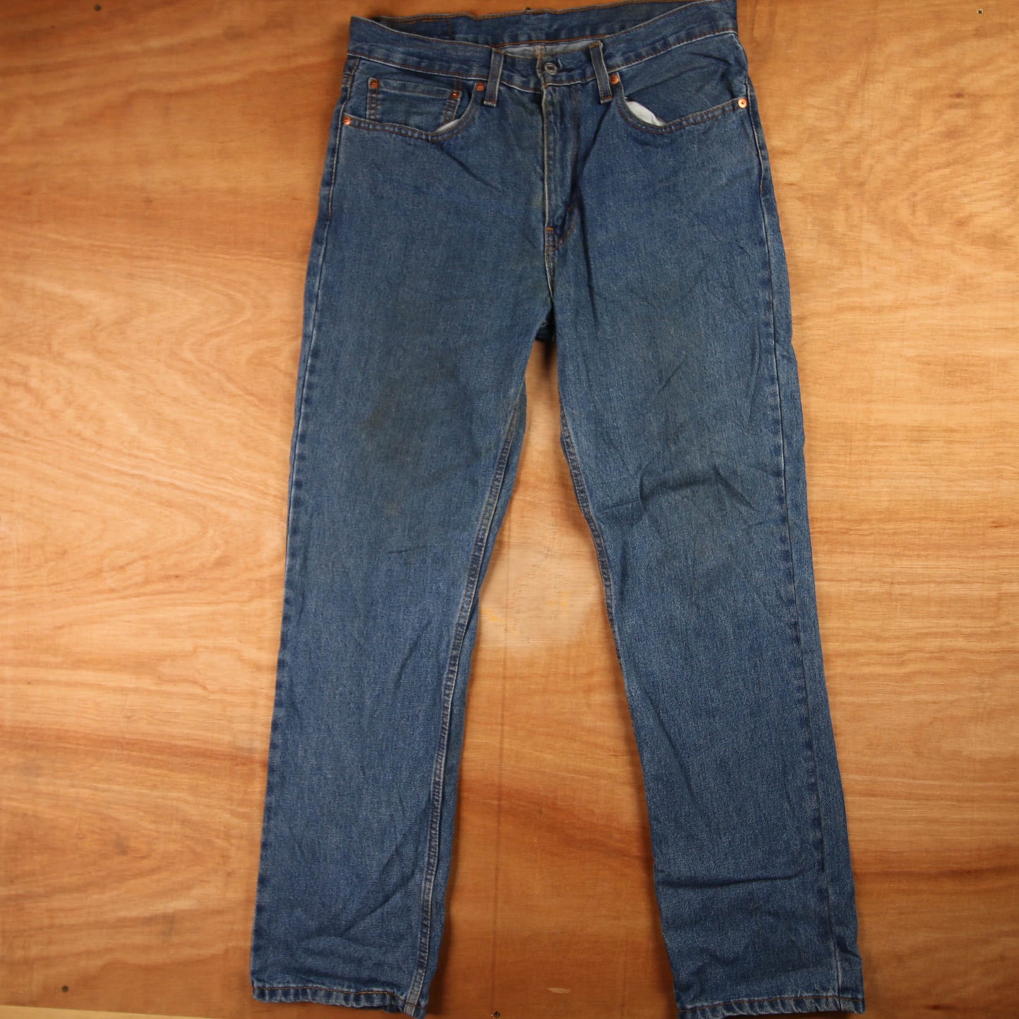 Levi's 516 Red Tab W34 L31 Straight Blue Denim Jeans