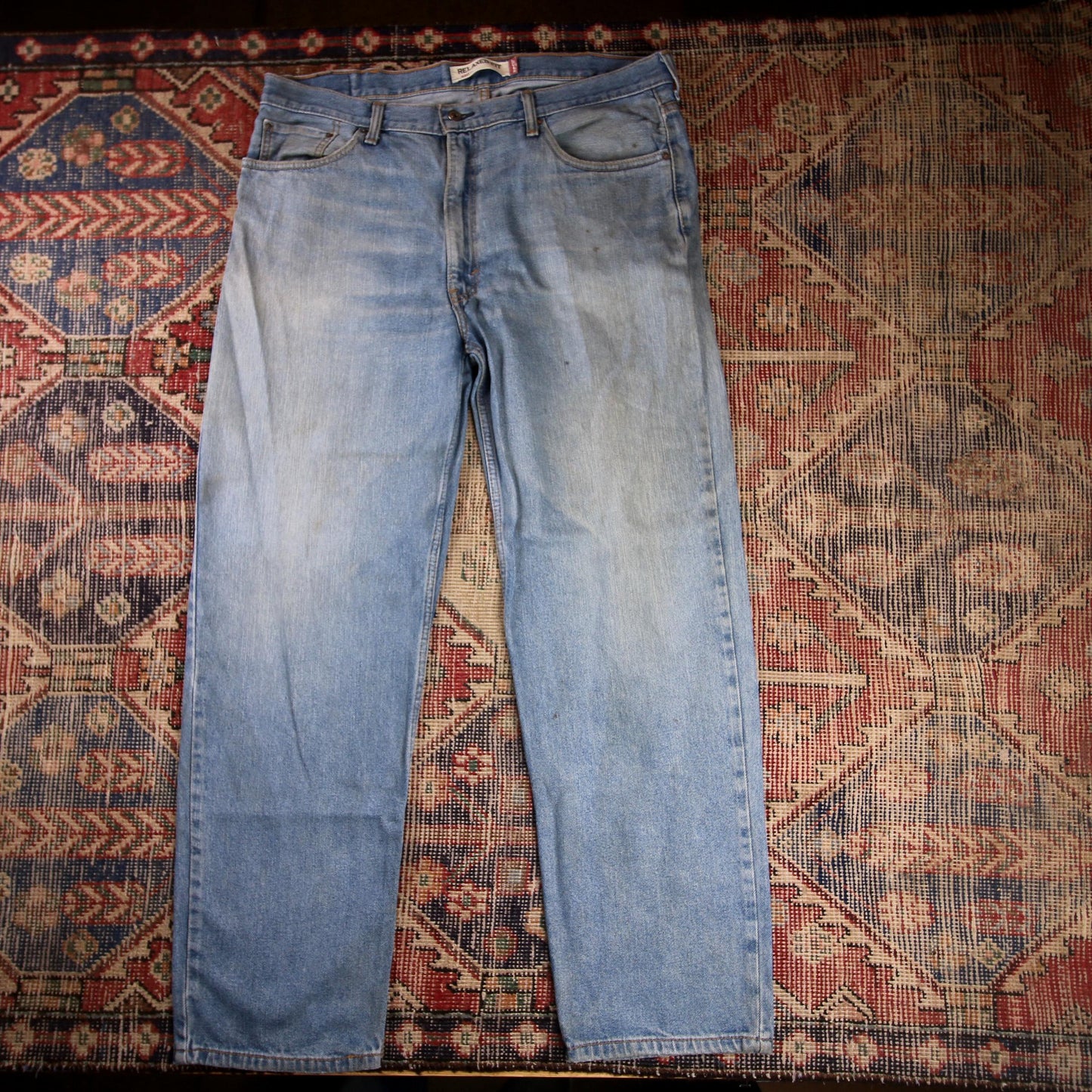 Levi's 550 W38 L30 Tapered Leg Relaxed Fit Blue Denim Jeans