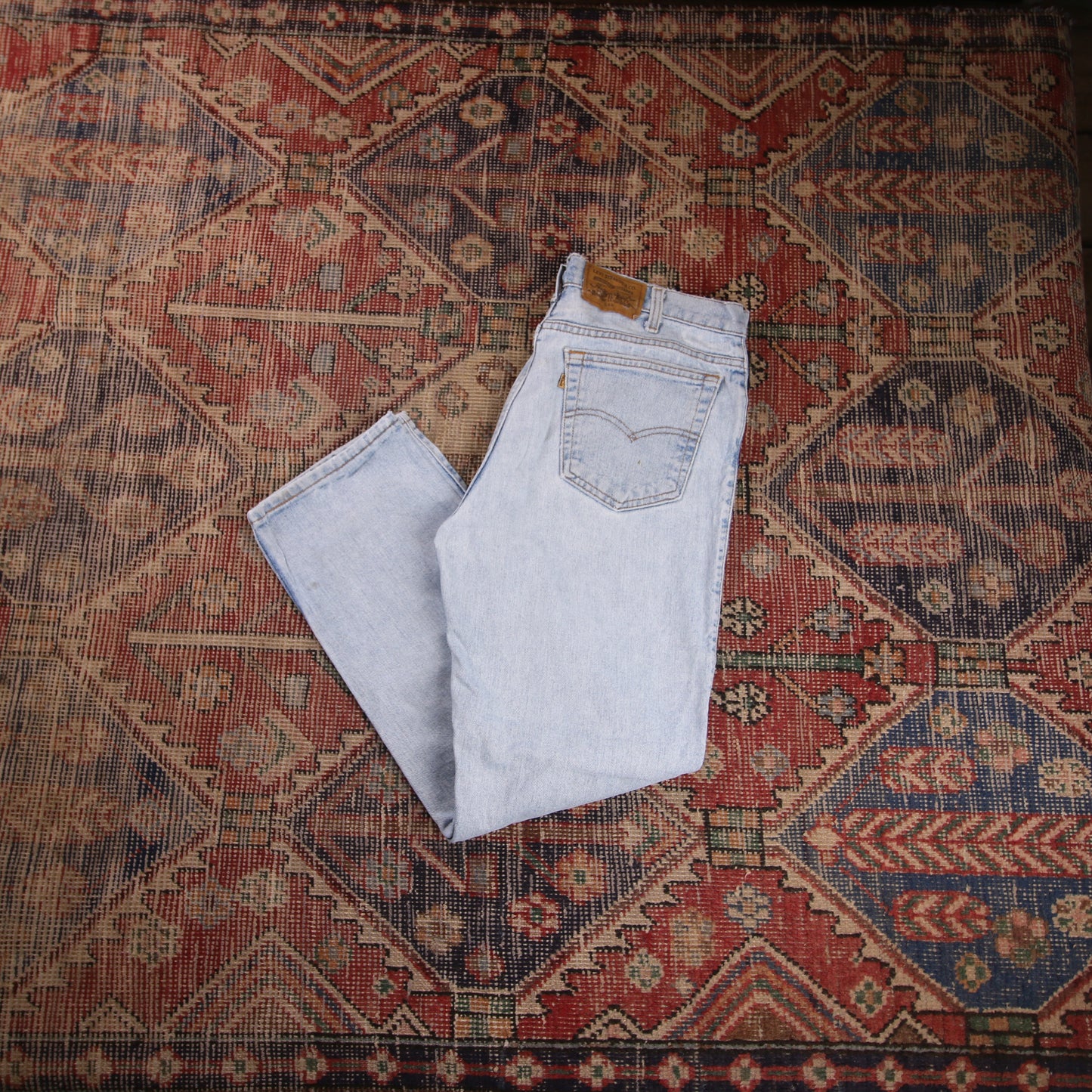 Levi's 540 Orange Tab W34 L29 Relaxed Fit Blue Denim Jeans