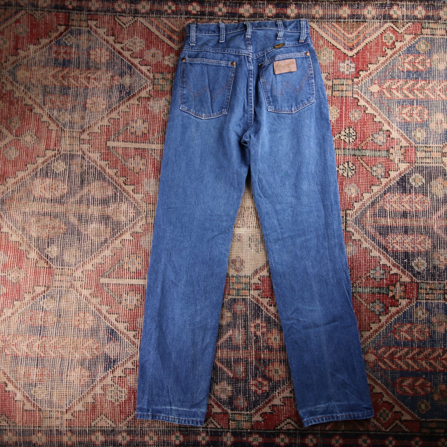 Wrangler W26 L31 Straight Blue Denim Jeans