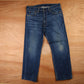 Levi's 505 Red Tab W38 L28 Straight Leg Regular Fit Blue Denim Jeans