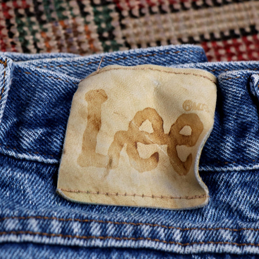 Lee W34 L30 Straight Leg Relaxed Fit Blue Denim Jeans