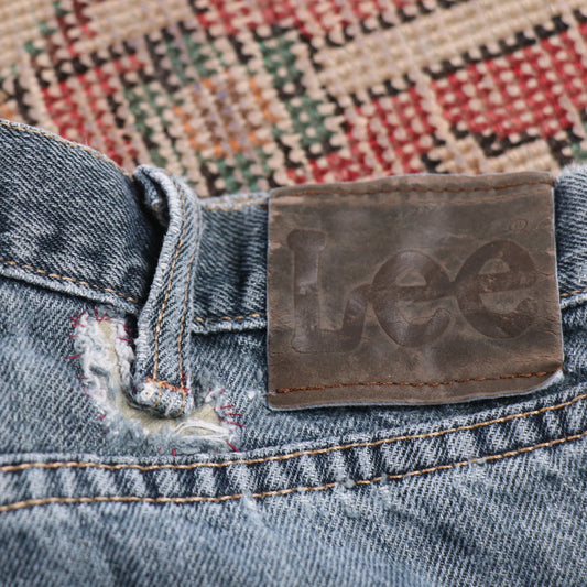 Lee W32 L31 Straight Leg Regular Fit Blue Denim Jeans