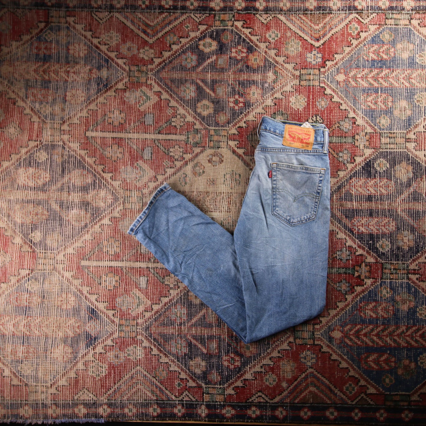 Levi's 514 Red Tab W30 L32 Straight Leg Blue Denim Jeans