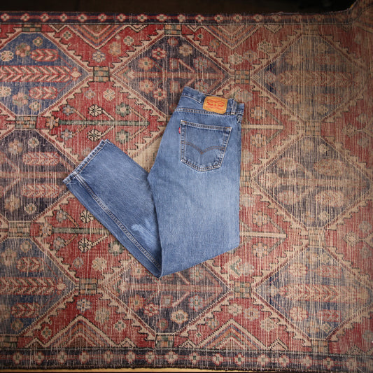 Levi's 505 W34 L31 Straight Leg Regular Fit Blue Denim Jeans