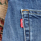 Levi's 550 W32 L30 Tapered Leg Relaxed Fit Classic Ripped Style Blue Denim Jeans