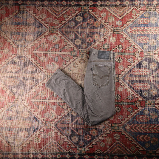 Levi's 512 Red Tab W30 L30 Tapered Leg Slim Fit Grey Denim Jeans