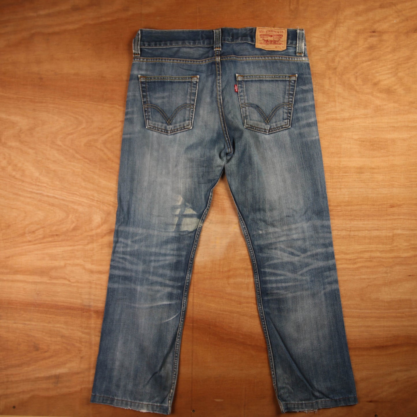 Levi's 506 Red Tab W36 L28 Straight Leg Blue Denim Jeans