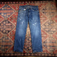 Levi's 505 W34 L30 Straight Leg Regular Fit Blue Denim Jeans
