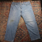 Levi's 550 W44 L28 Tapered Leg Relaxed Fit Blue Denim Jeans