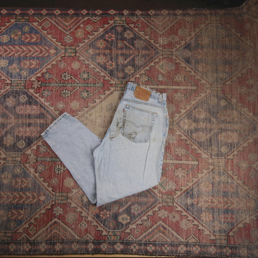 Levi's 551 W32 L28 Straight Leg Loose Fit Blue Denim Jeans