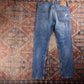 Levi's 502 Red Tab W34 L31 Tapered Leg Regular Fit Blue Denim Jeans