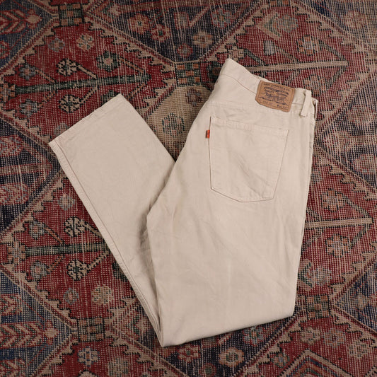 Levi's 615 W40 L32 Straight Leg Regular Fit Beige Denim Jeans
