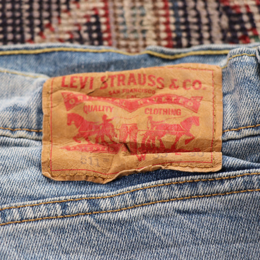 Levi's 511 W34 L28 Slim Fit Blue Denim Jeans
