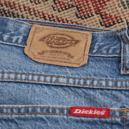 Dickies W44 L29 Straight Leg Loose Fit Blue Denim Jeans