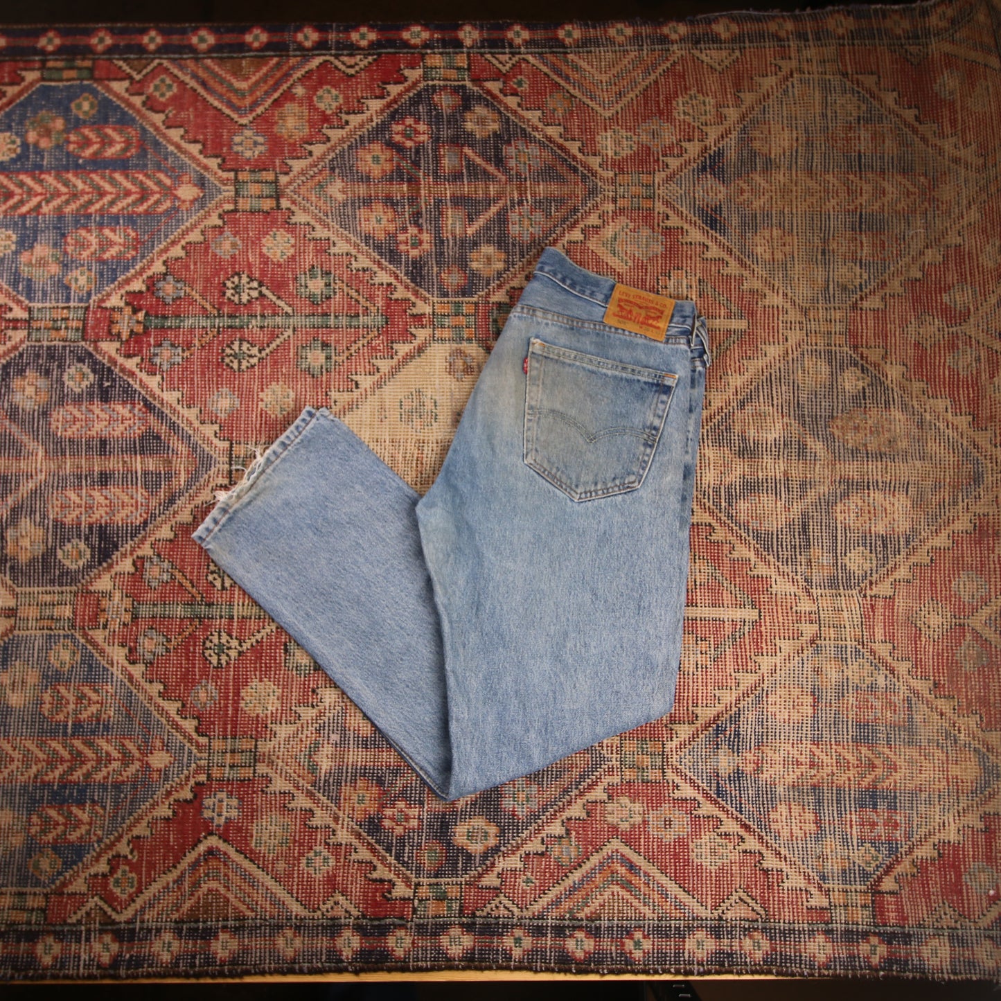 Levi's 505 W36 L31 Straight Leg Regular Fit Blue Denim Jeans