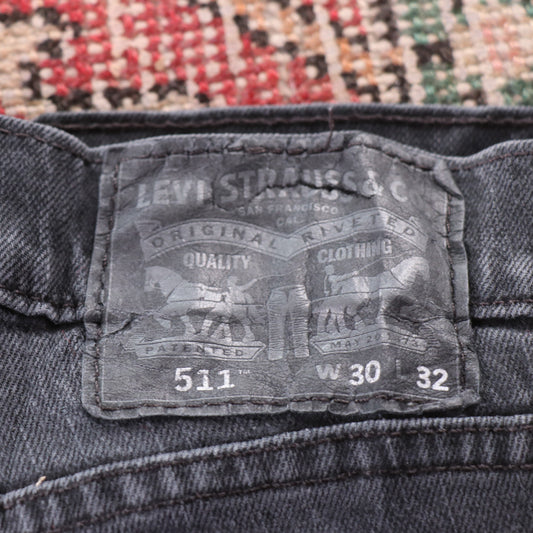 Levi's 511 Red Tab W30 L31 Slim Fit Grey Denim Jeans