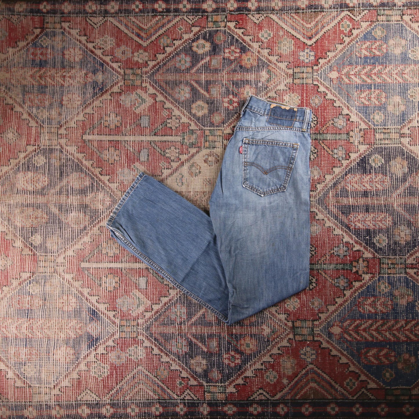 Levi's 514 Red Tab W32 L32 Straight Leg Blue Denim Jeans