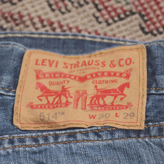 Levi's 514 W30 L28 Straight Leg Blue Denim Jeans