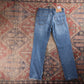 Levi's 501 Red Tab W28 L29 Original Fit Classic Ripped Style Blue Denim Jeans