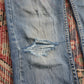 Levi's W24 L27 Skinny Classic Ripped Style Blue Denim Jeans