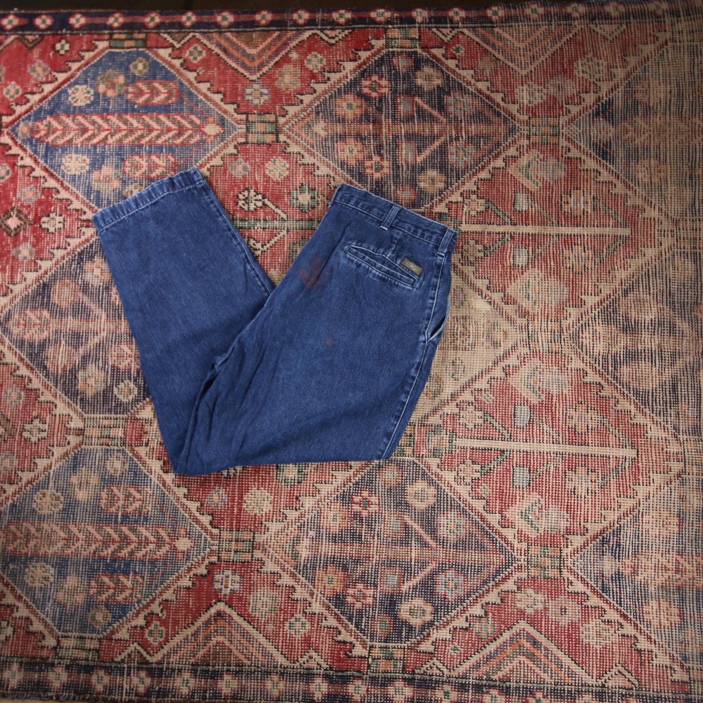 Lee W34 L28 Straight Leg Relaxed Fit Blue Denim Jeans