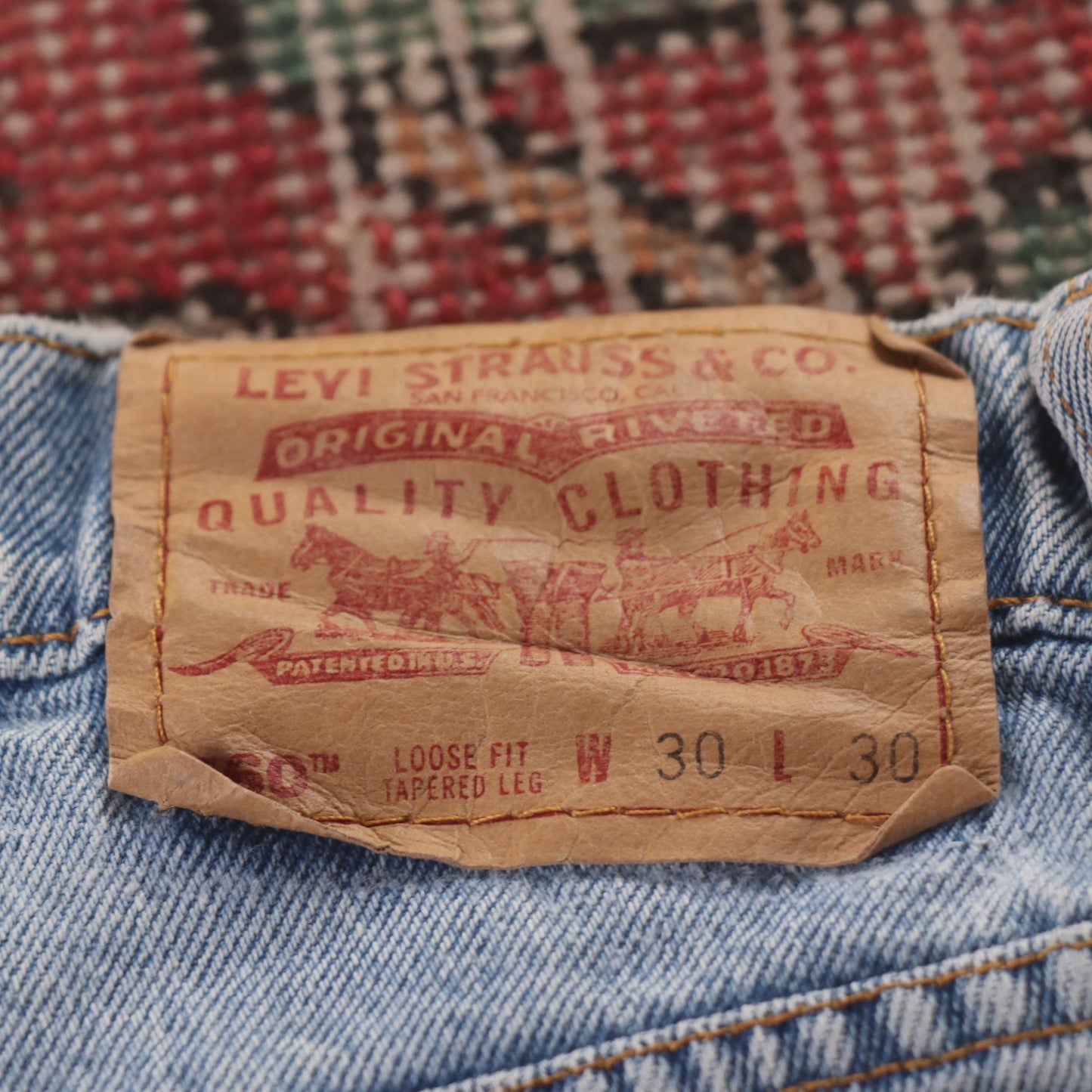 Levi's 501 Red Tab W28 L27 Original Fit Blue Denim Jeans