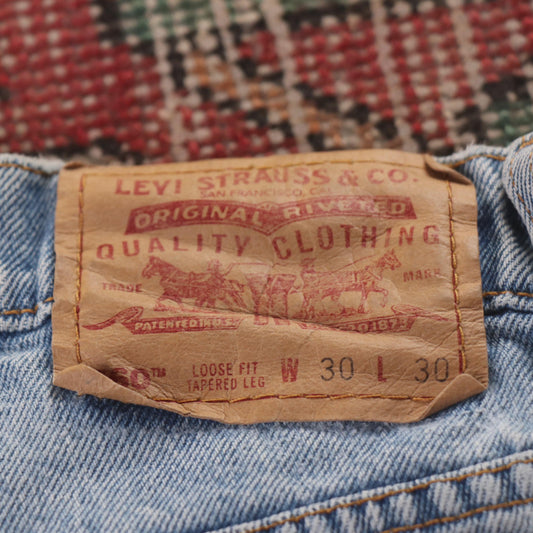 Levi's 501 Red Tab W28 L27 Original Fit Blue Denim Jeans