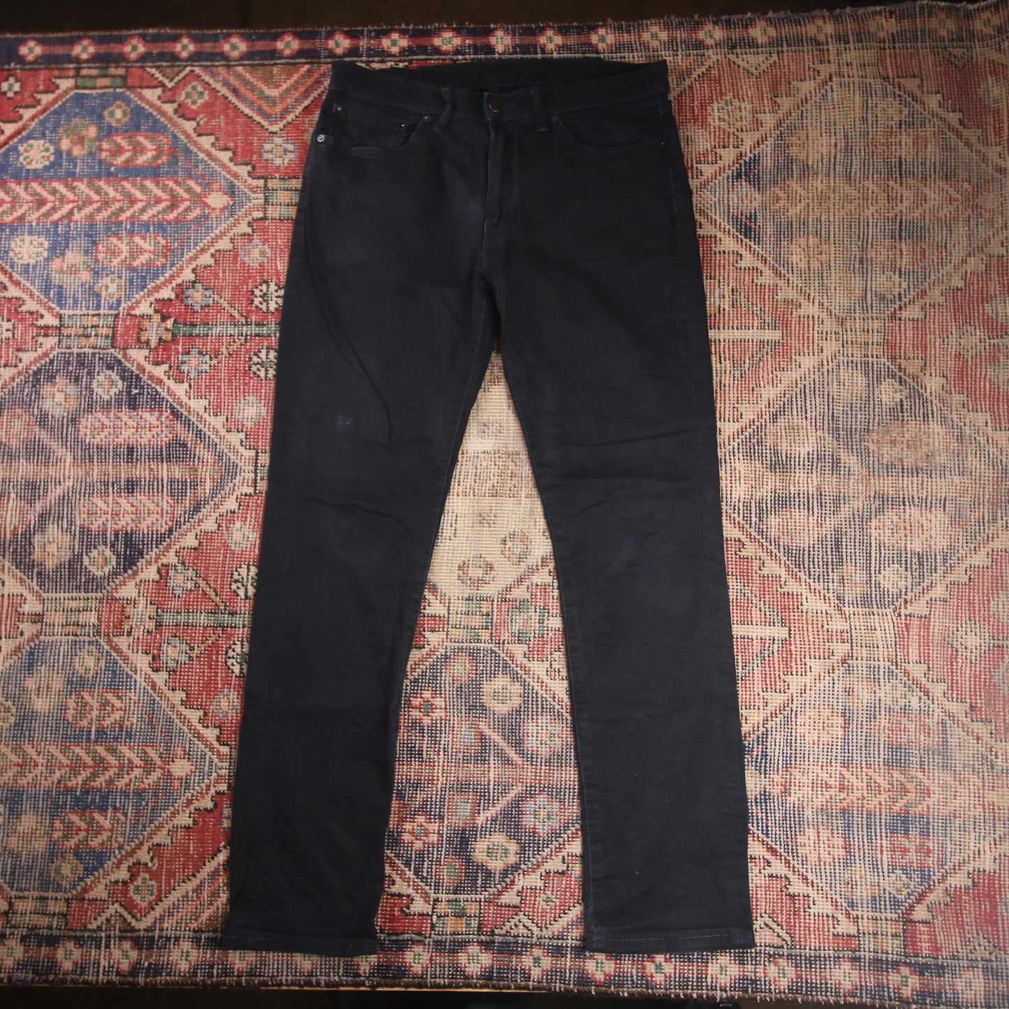 Levi's W36 L32 Straight Leg Relaxed Fit Black Denim Jeans