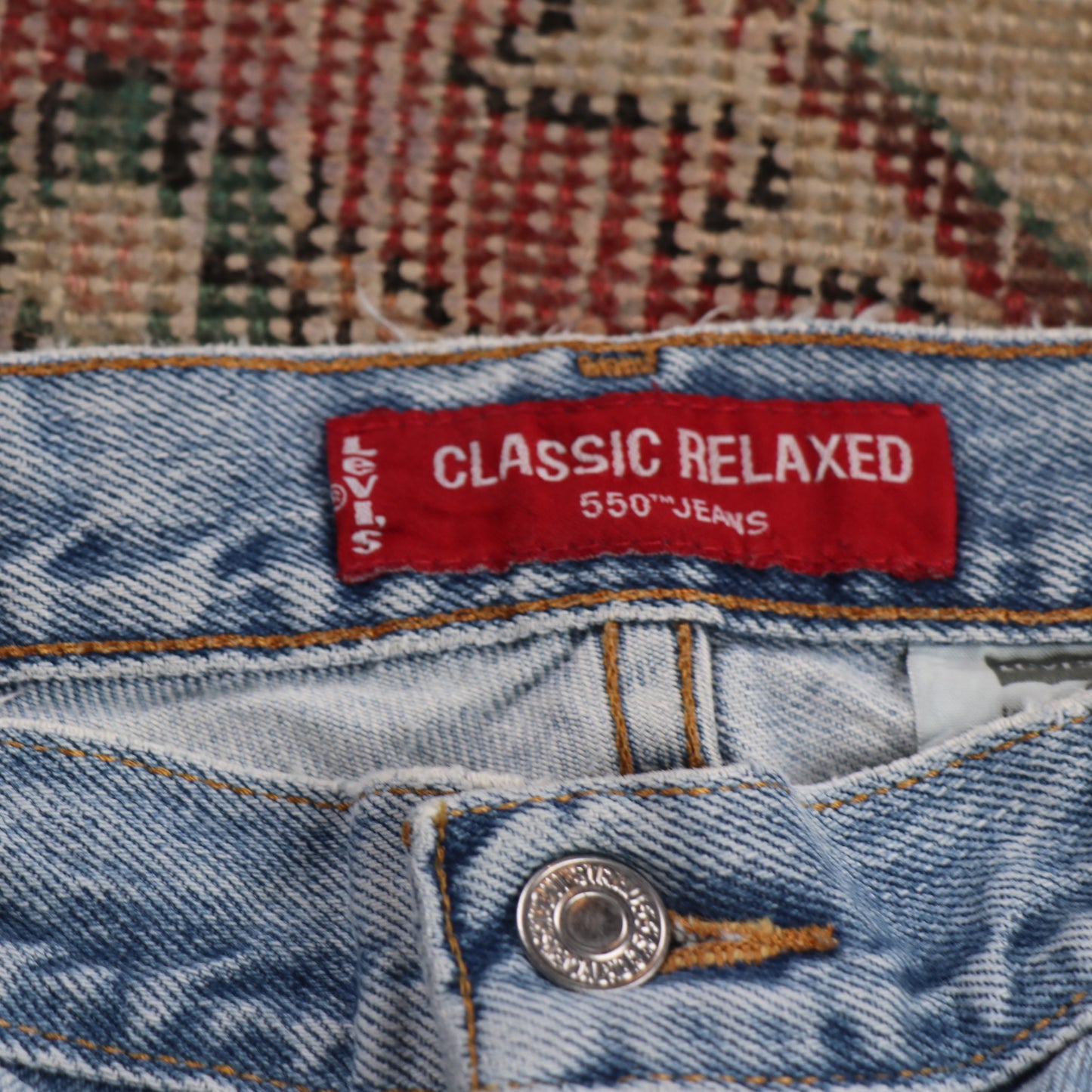 Levi's 550 W28 L30 Tapered Leg Relaxed Fit Blue Denim Jeans