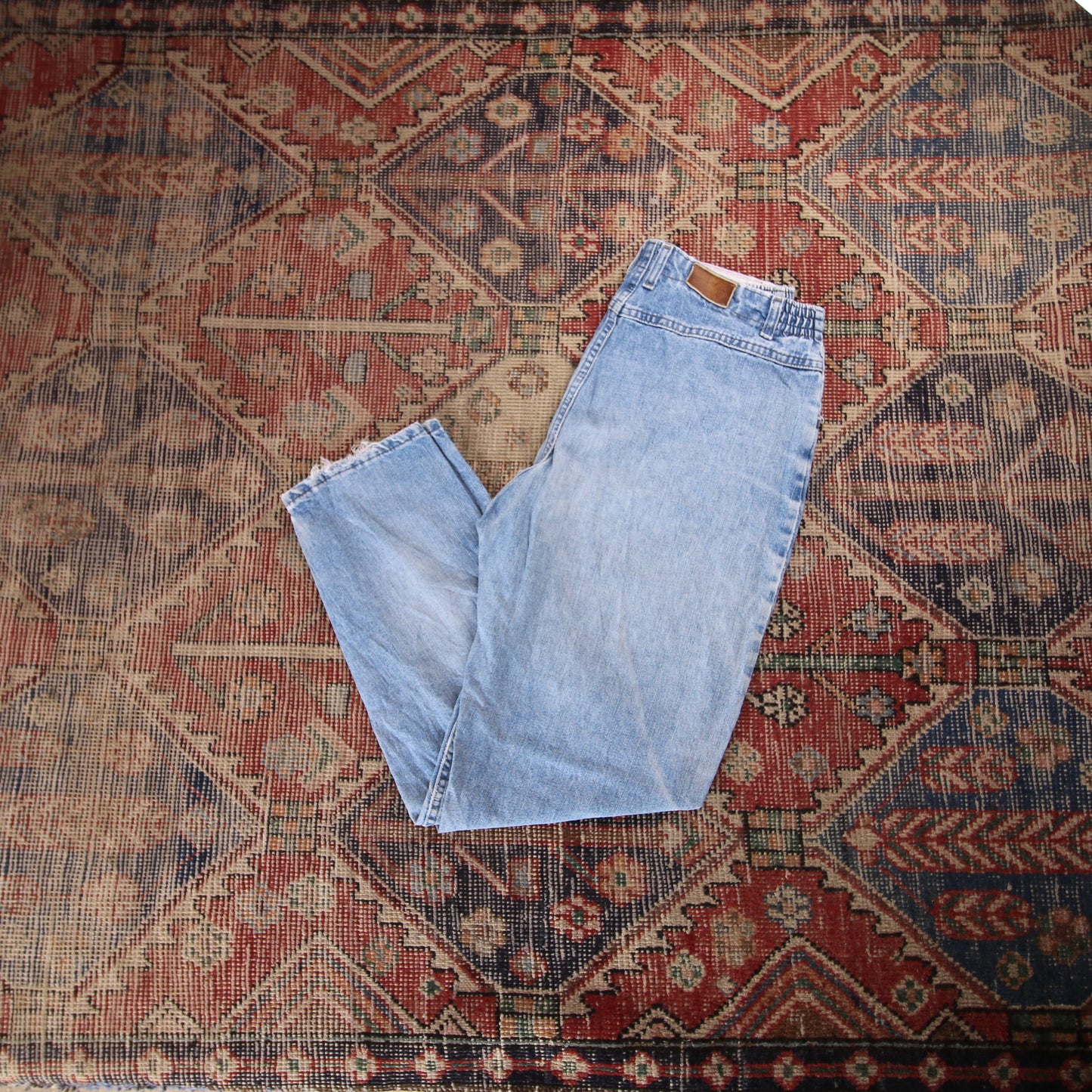 Lee W30 L30 Tapered Leg Loose Fit Classic Ripped Style Blue Denim Jeans