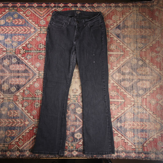 Lee W34 L30 Straight Leg Loose Fit Black Denim Jeans
