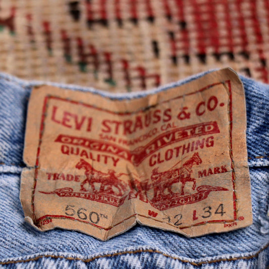 Levi's 560 W42 L33 Comfort Fit Blue Denim Jeans
