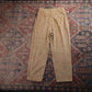 Unbranded W26 L26 Tapered Leg Loose Fit Brown Corduroy Trousers