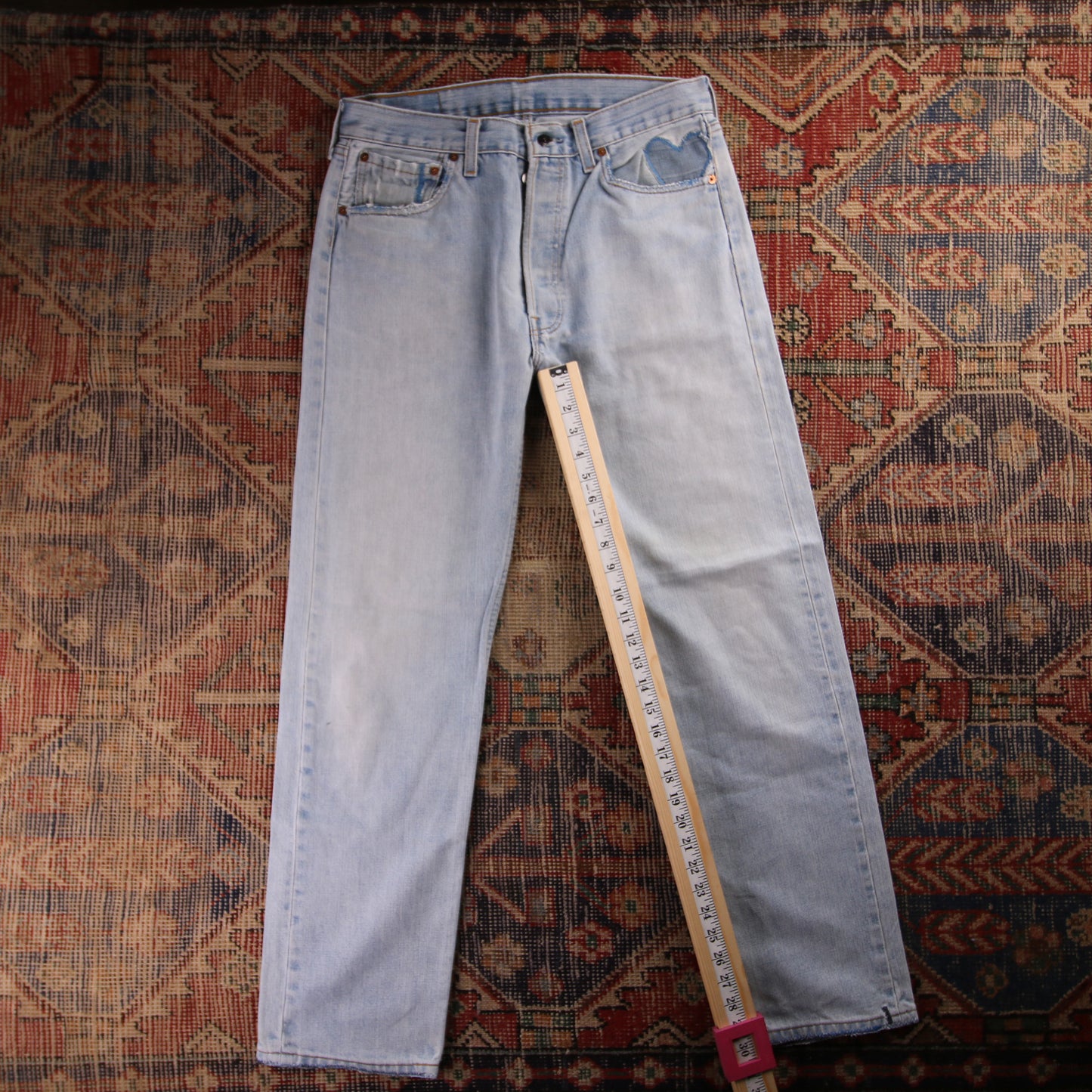 Levi's 501 Red Tab W32 L30 Original Fit Blue Denim Jeans