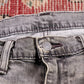 Levi's 511 W32 L31 Slim Fit Classic Ripped Style Grey Denim Jeans