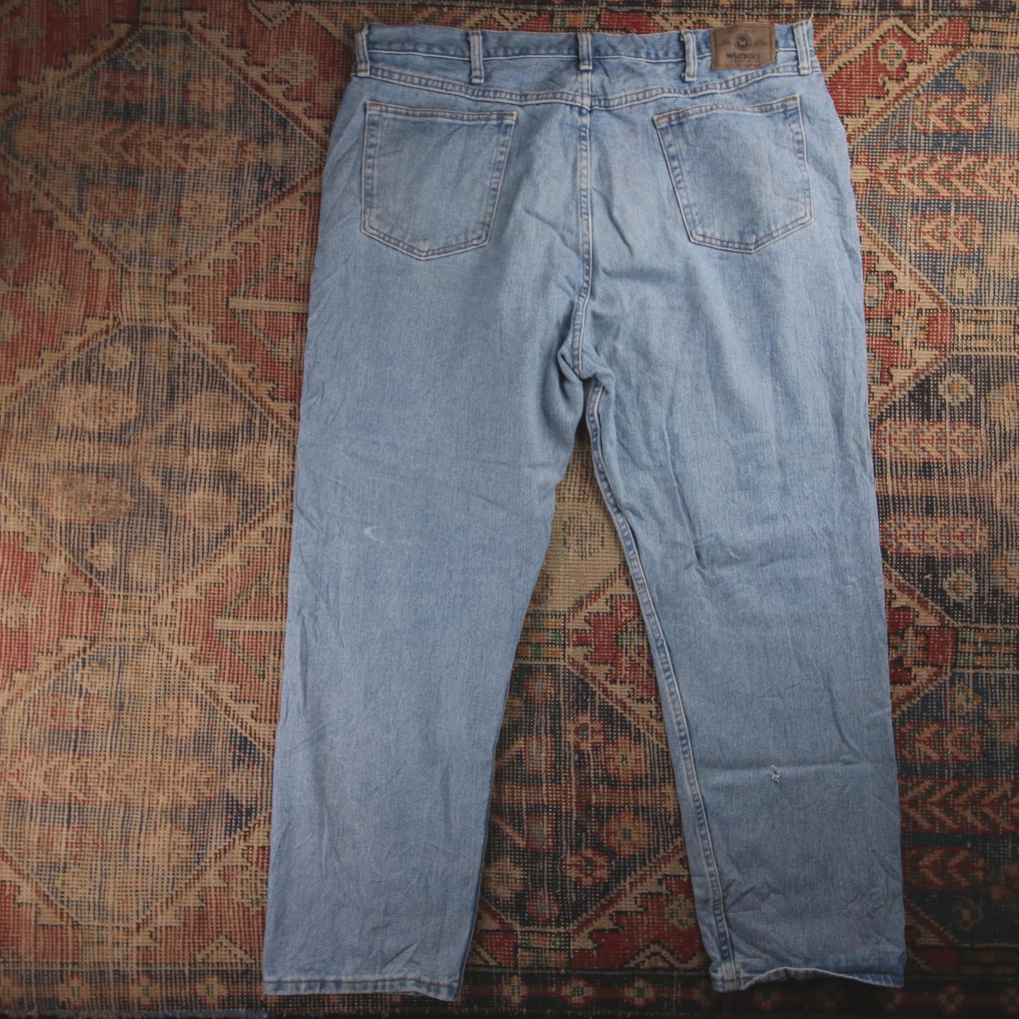 Wrangler W42 L30 Relaxed Blue Denim Jeans